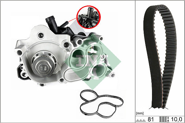 Set pompa apa + curea dintata 530 0743 30 INA