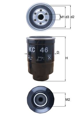 filtru combustibil KC 46 MAHLE