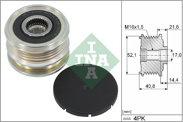 Sistem roata libera, generator 535 0345 10 INA