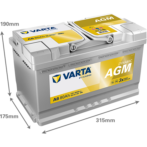 Acumulator Varta Silver Dynamic AGM 80 Ah - 580901080K262