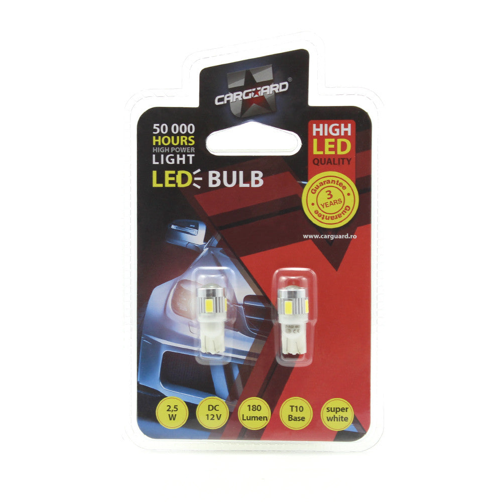 Bec MTR T10 12V 2.5W Set 2 buc Carguard - CLD013