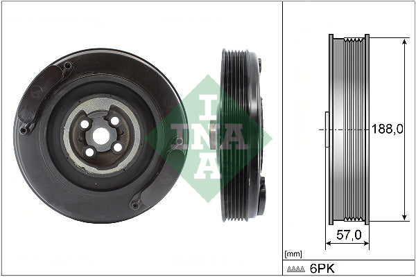 Fulie curea, arbore cotit 544 0002 10 INA