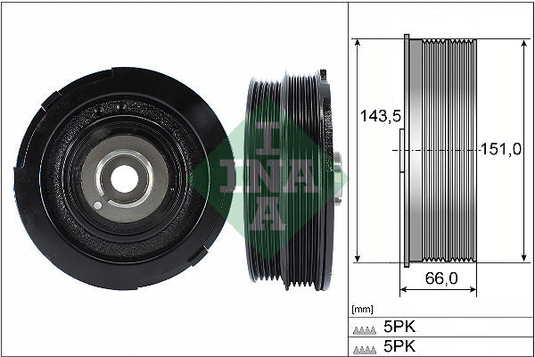 Fulie curea, arbore cotit 544 0069 10 INA