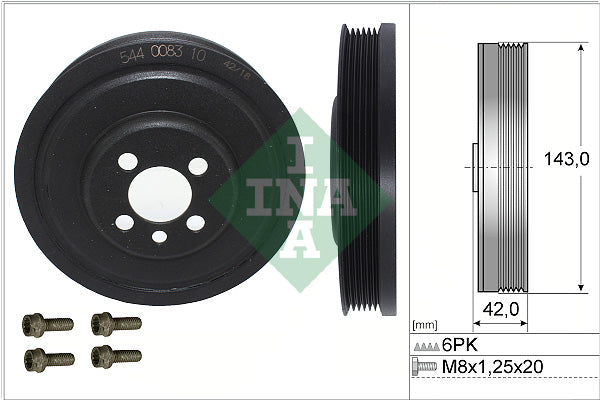 Set fulie, arbore cotit 544 0083 20 INA