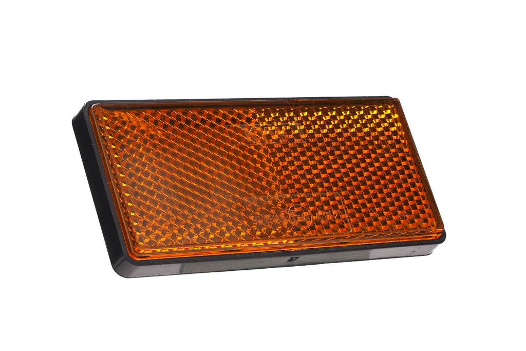 Catadioptru dreptunghiular autoadeziv 86x40 mm Galben Runkit - RKDI02