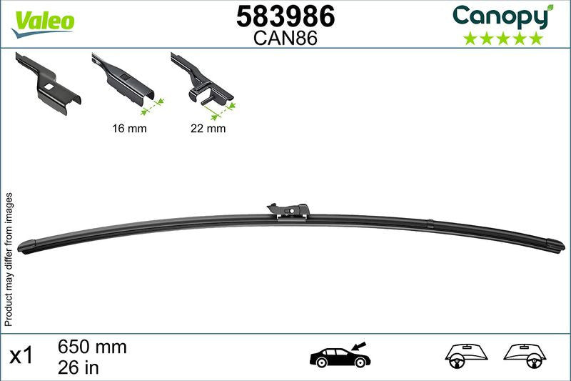 Lamela stergator Valeo Canopy 650 mm | 26 inch - 583986