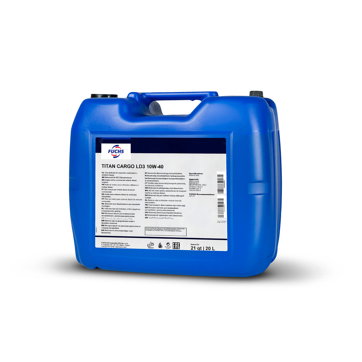 Ulei motor FuchsTitan Cargo LD3 EVO SAE 10W40 20L - 13215918