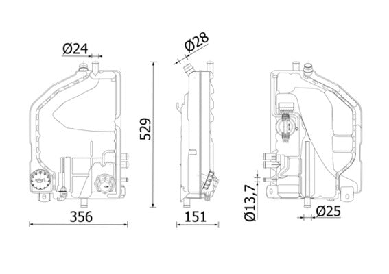 Vas de expansiune, racire CRT 6 000S MAHLE