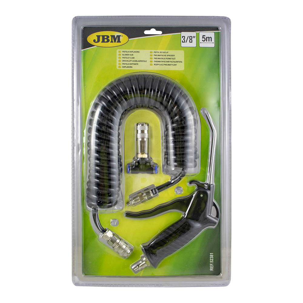 Pistol de suflat aer 3/8" cu furtun de 5M JBM - 52381