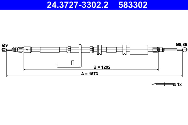 Cablu frana de mana ATE 24.3727-3302.2