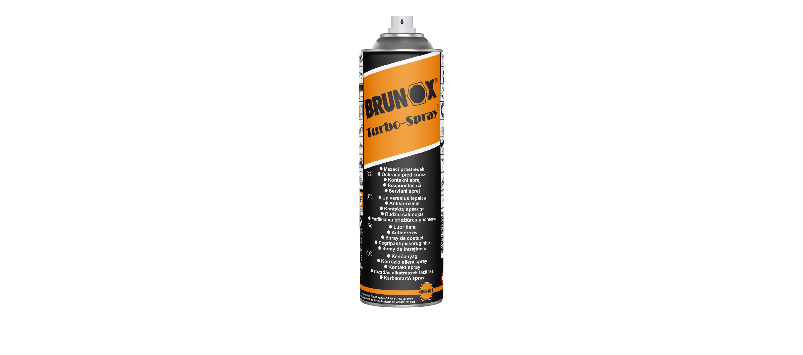 Spray degripant lubrifiant Brunox Turbo Power Click 500ml - 789001020