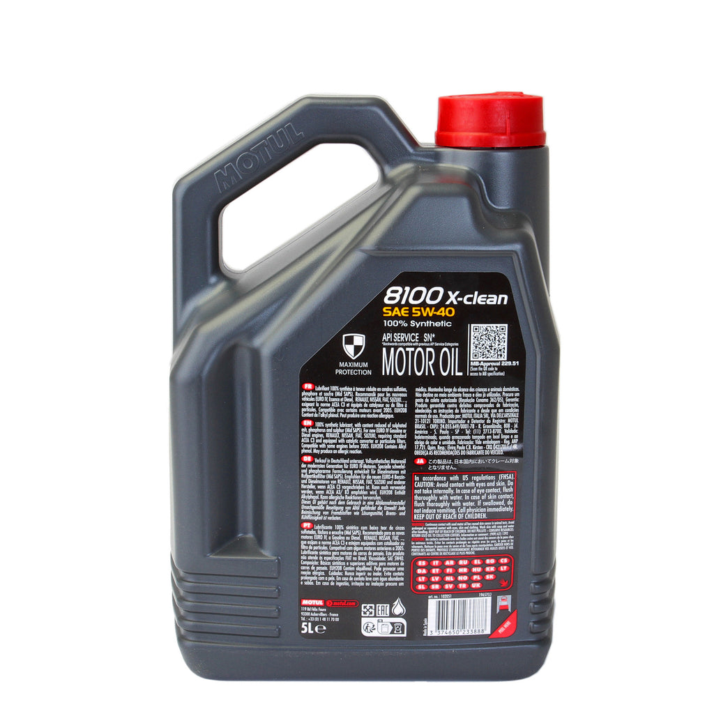 Ulei motor Motul 8100 X-Clean 5W40 5L - 102051