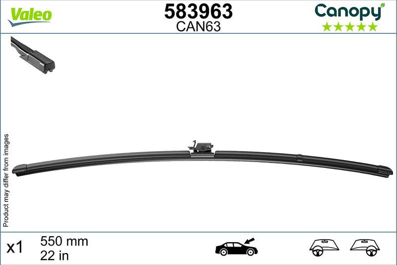 Lamela stergator Valeo Canopy 550 mm | 22 inch - 583963