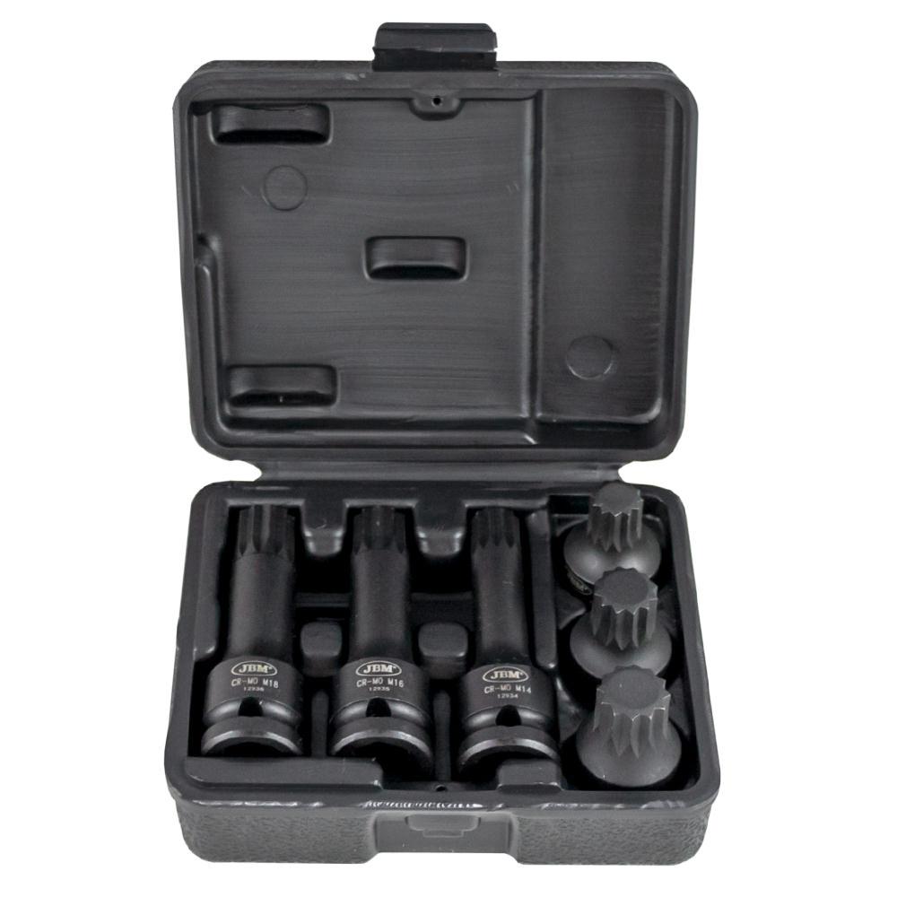 SET DE 6 TUBULARE XZN DE 1/2` DE IMPACT JBM