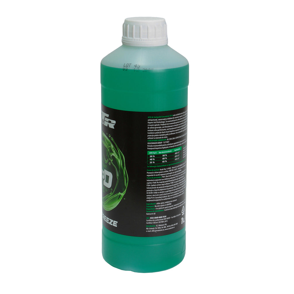 Antigel concentrat MTR Tip D Verde (-72°C) 1L - 800933