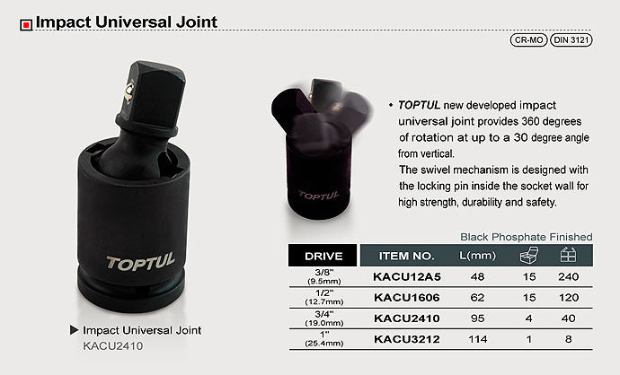 Articulatie universala de impact 1/2 Toptul - KACN160B