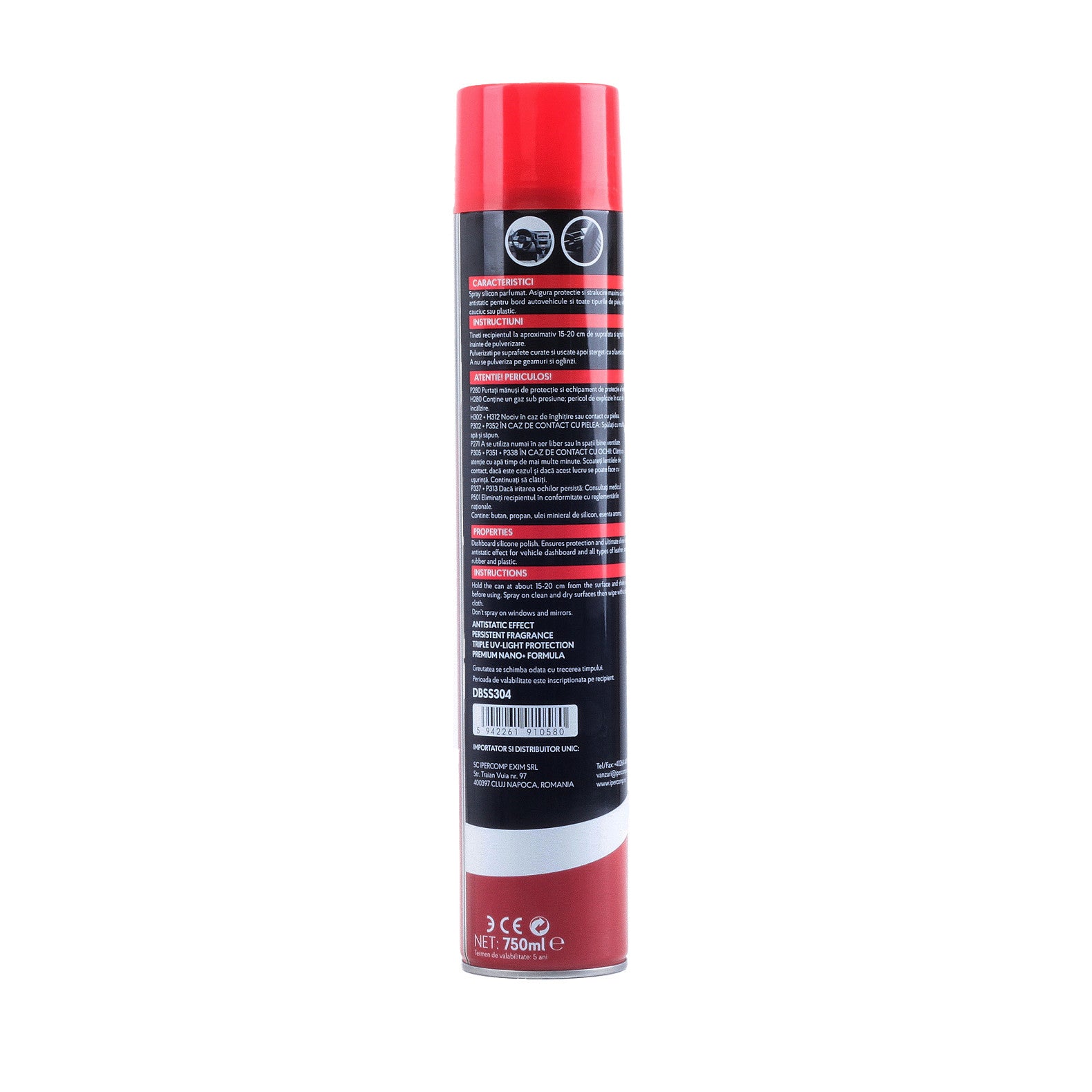 Spray silicon parfumat New car 750 ml DERBY - 11766874