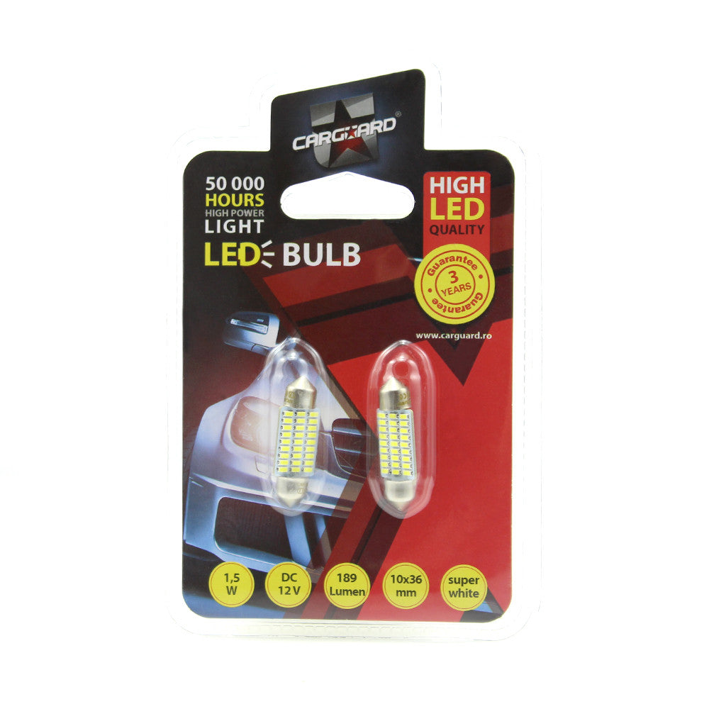 Bec MTR C5W 12V 1.5W Set 2 buc Carguard - CLD023