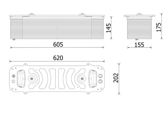 Intercooler, compresor CI 699 000P MAHLE