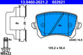 set placute frana,frana disc 13.0460-2621.2 ATE