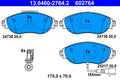 set placute frana,frana disc 13.0460-2764.2 ATE