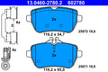 set placute frana,frana disc 13.0460-2780.2 ATE
