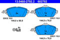 set placute frana,frana disc 13.0460-2792.2 ATE