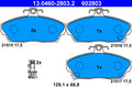set placute frana,frana disc 13.0460-2803.2 ATE