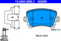 set placute frana,frana disc 13.0460-2880.2 ATE