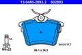 set placute frana,frana disc 13.0460-2893.2 ATE