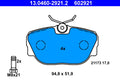 set placute frana,frana disc 13.0460-2921.2 ATE