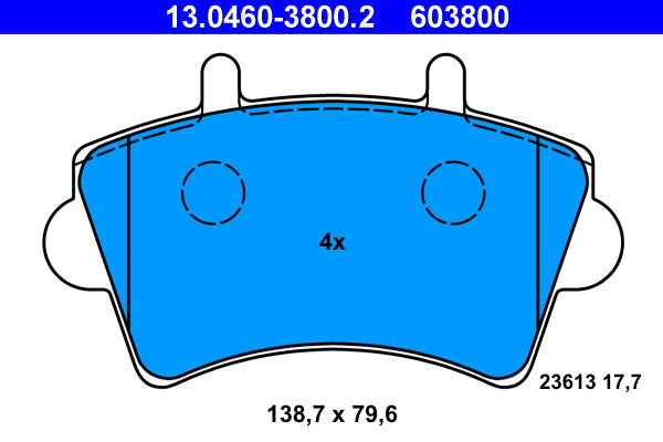 set placute frana,frana disc 13.0460-3800.2 ATE