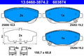 set placute frana,frana disc 13.0460-3874.2 ATE