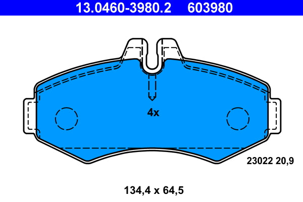 set placute frana,frana disc 13.0460-3980.2 ATE