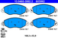 set placute frana,frana disc 13.0460-3992.2 ATE