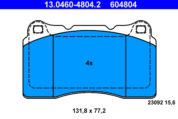 set placute frana,frana disc 13.0460-4804.2 ATE