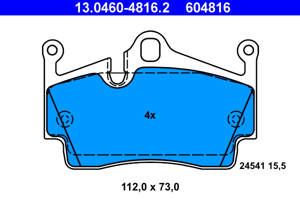 set placute frana,frana disc 13.0460-4816.2 ATE