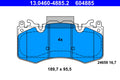 set placute frana,frana disc 13.0460-4885.2 ATE