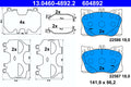 Set placute frana ATE 13.0460-4892.2