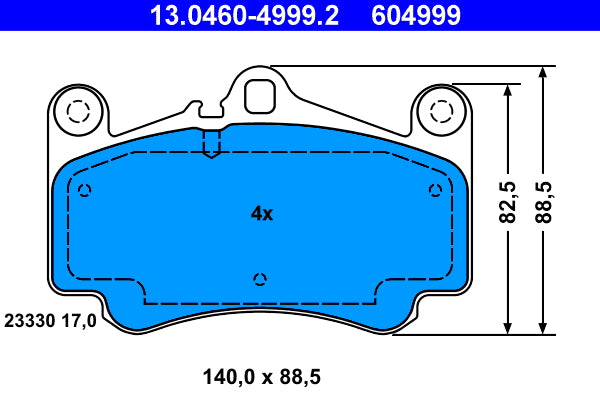 set placute frana,frana disc 13.0460-4999.2 ATE