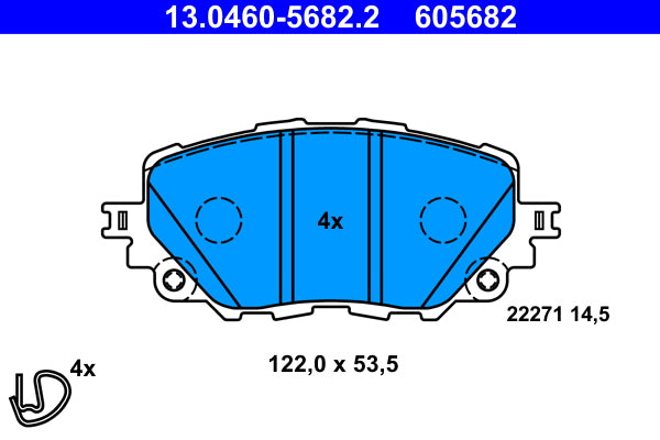 set placute frana,frana disc 13.0460-5682.2 ATE