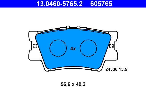 set placute frana,frana disc 13.0460-5765.2 ATE