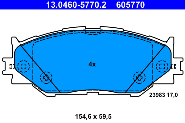 set placute frana,frana disc 13.0460-5770.2 ATE