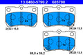 set placute frana,frana disc 13.0460-5790.2 ATE