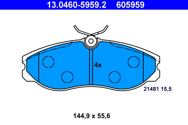 set placute frana,frana disc 13.0460-5959.2 ATE