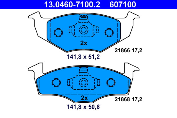 set placute frana,frana disc 13.0460-7100.2 ATE