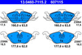 set placute frana,frana disc 13.0460-7115.2 ATE