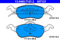 set placute frana,frana disc 13.0460-7121.2 ATE