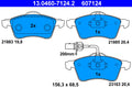 set placute frana,frana disc 13.0460-7124.2 ATE