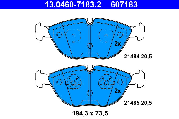 set placute frana,frana disc 13.0460-7183.2 ATE